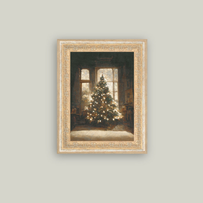 Glowing Christmas Tree Framed Print - 14x18