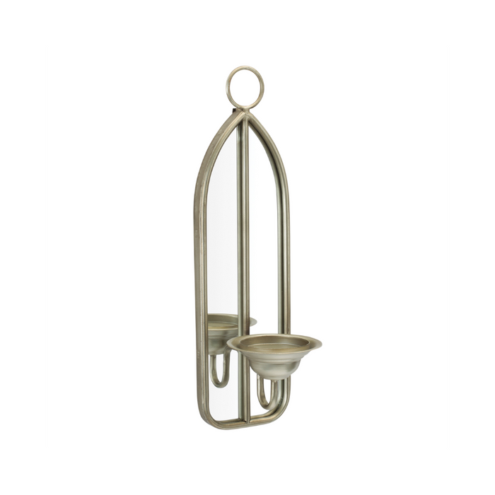 17" Iron Wall Sconce Mirror