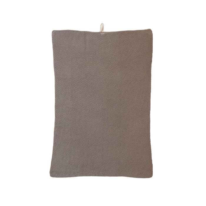 Taupe Cotton Knit Tea Towel - 28x18