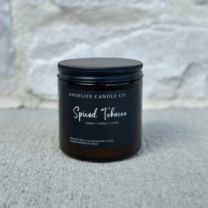 16 oz Spiced Tobacco • Edenlife Candle Co.