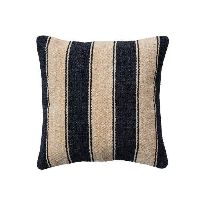 Square Chenille Pillow w/Stripes - 20x20