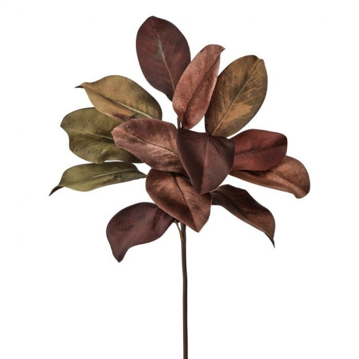Burgundy Brown Magnolia Leaf Pick - 18"