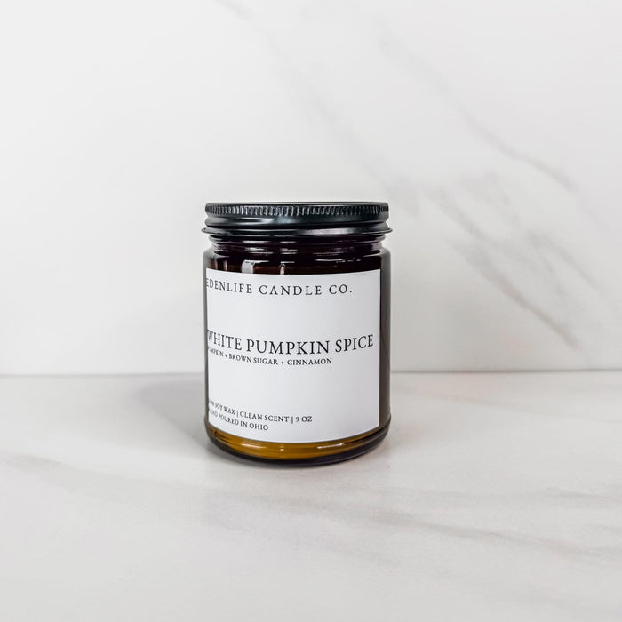 9 oz White Pumpkin Spice Candle • Edenlife Candle Co.