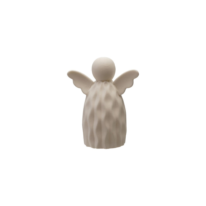 LED Stoneware Bisque Angel Light - 4.5"