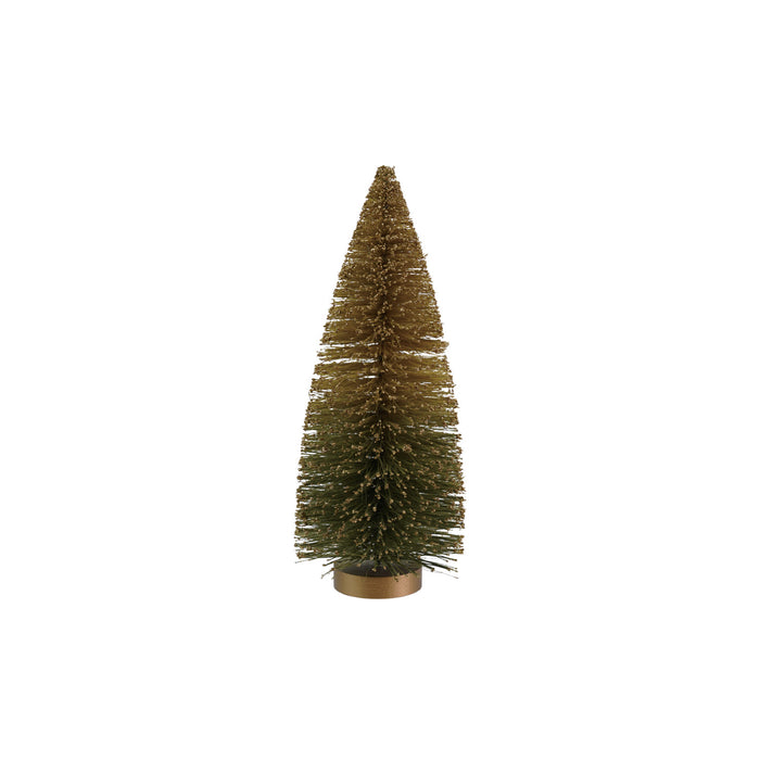 Green Ombre Glittered Bottle Brush Tree - 9"
