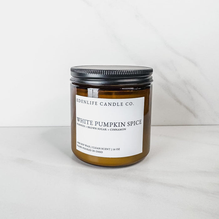 16 oz White Pumpkin Spice Candle • Edenlife Candle Co.