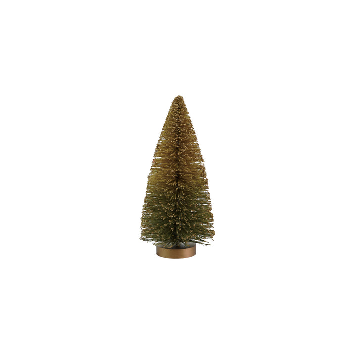 Green Ombre Glittered Bottle Brush Tree - 6"