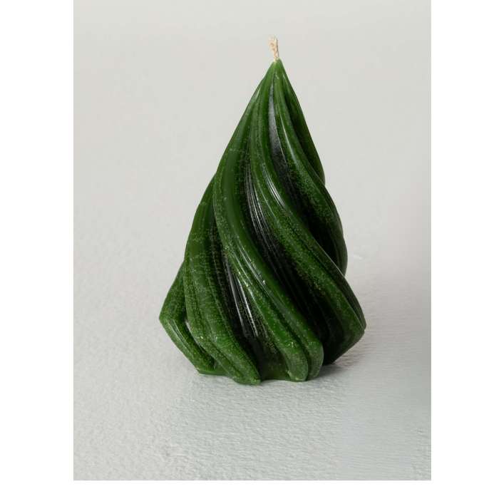 4" Green Christmas Tree Candle