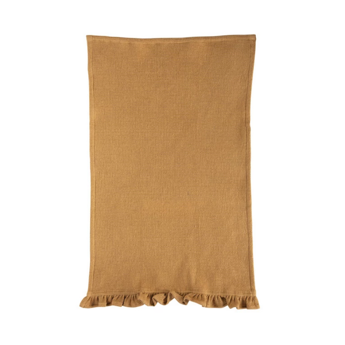 Waffle Weave Mustard Tea Towel - 28 x 18