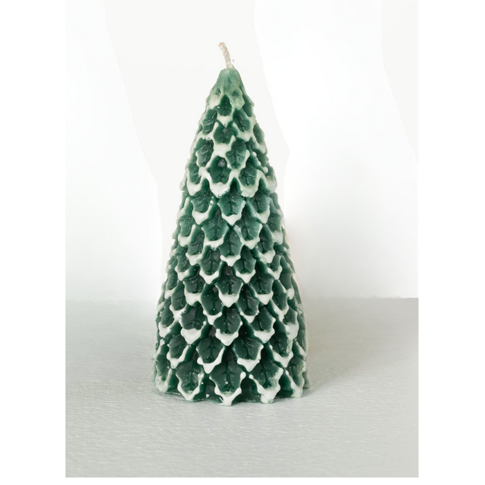 3.5" Dk. Green Cone Pine Tree Candle
