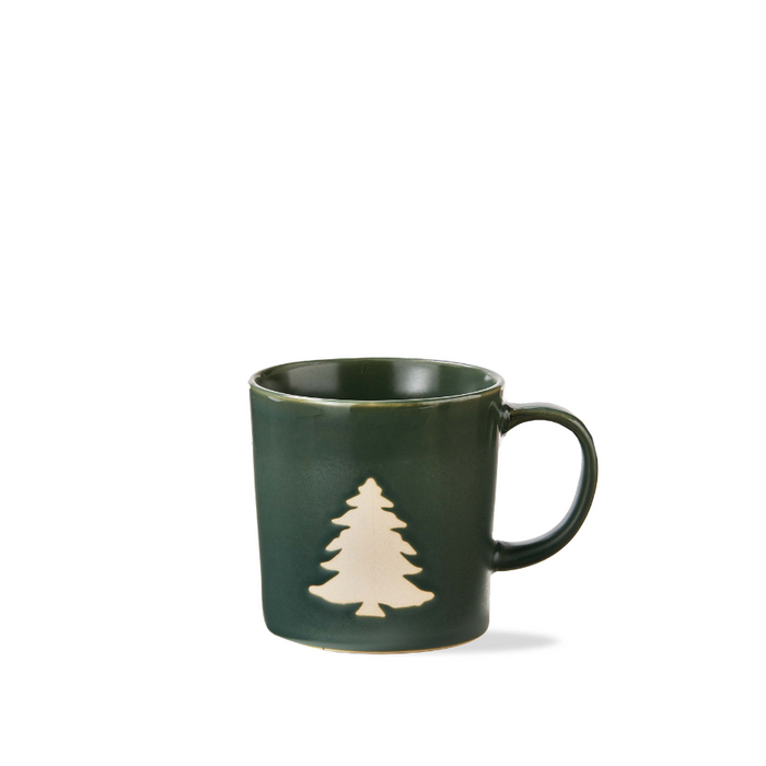 Stoneware Green Tree Mug - 16oz