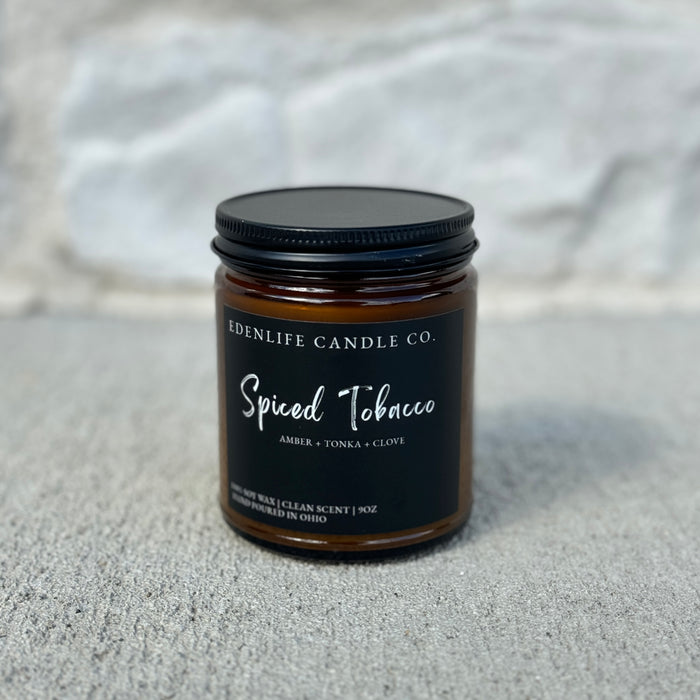 9oz Spiced Tobacco • Edenlife Candle Co.