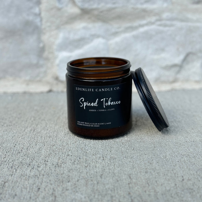 16 oz Spiced Tobacco • Edenlife Candle Co.