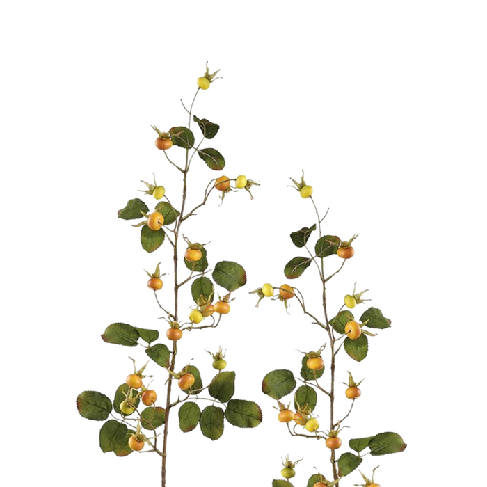 Yellow & Orange Rosehip Spray - 41"