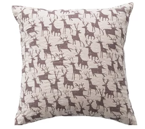 18x18 Reindeer Pillow w/ Kantha Stitch